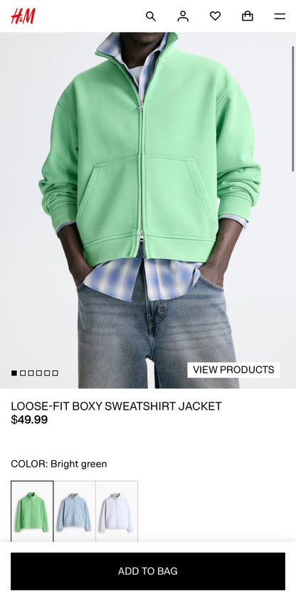 Medium Unisex Loose FIt Boxy Sweatshirt