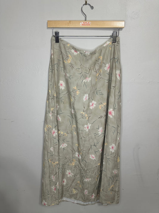 Size 12 (M/L) Sage Floral Skirt