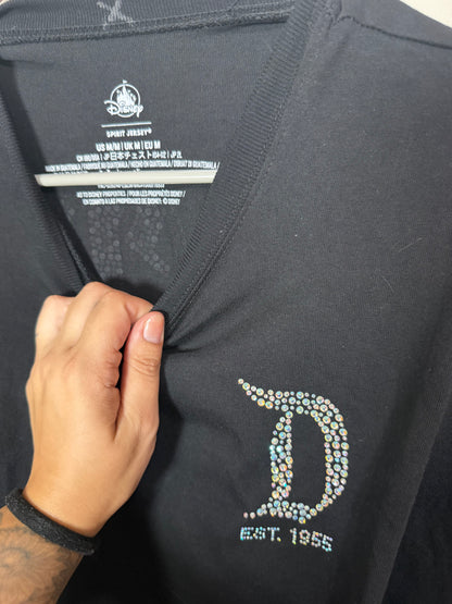 Medium NWT Oversized Bedazzled Black Disney Spirit Jersey