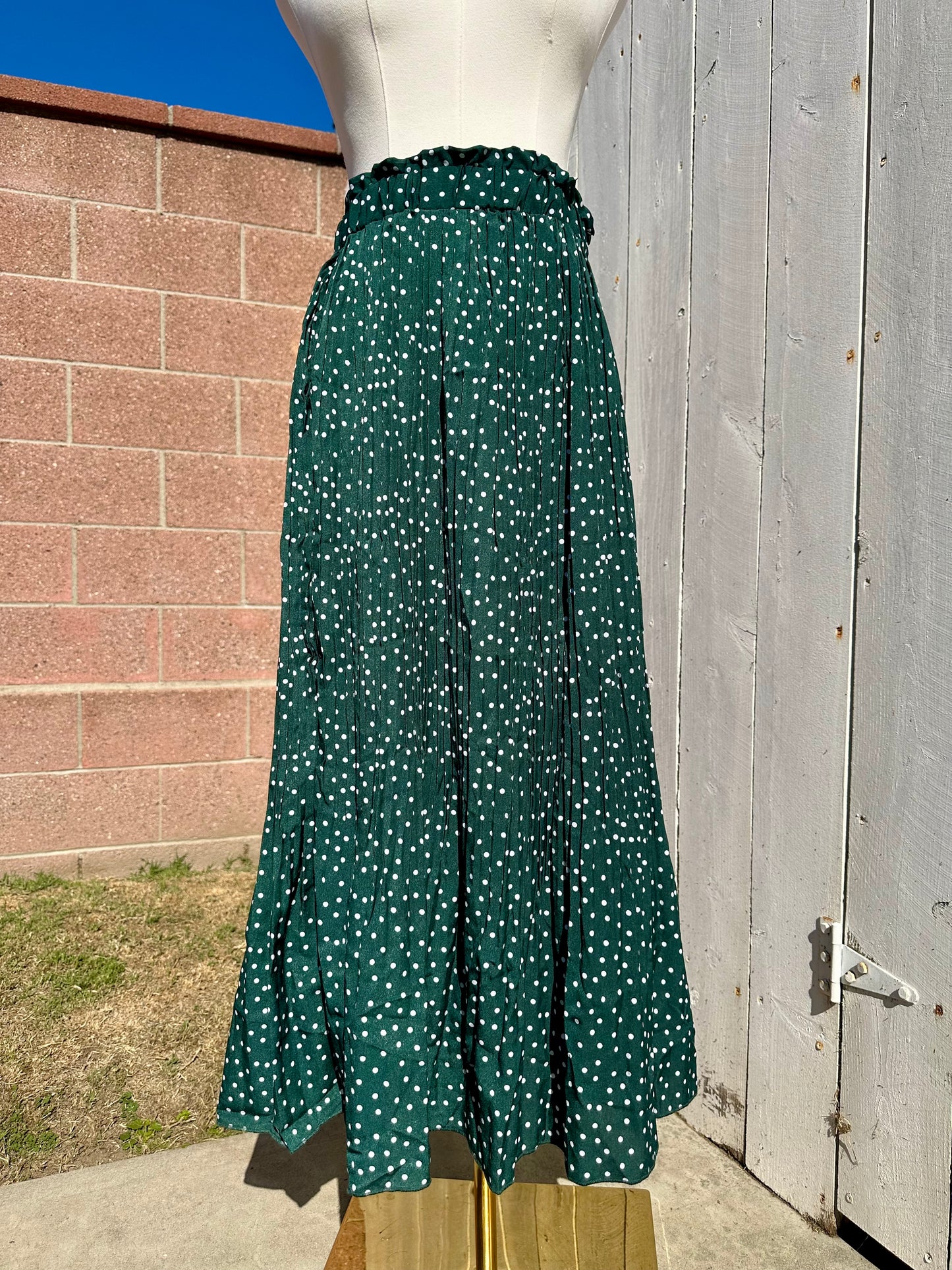 Large Green Dotted Skirt
