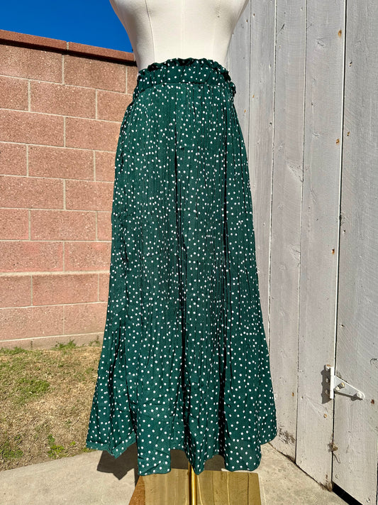 Large Green Dotted Skirt