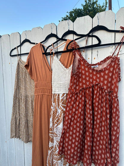 Medium Rust Leaf Dress