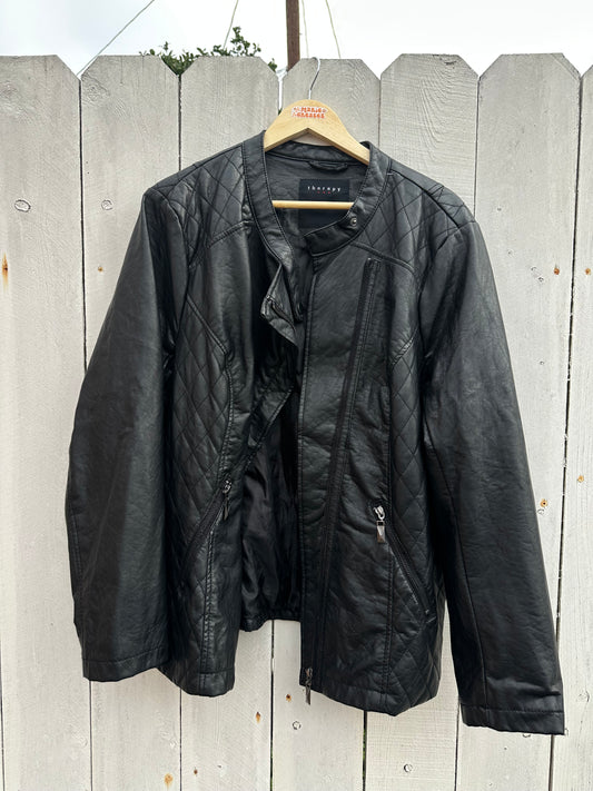 L/XL Faux Leather Jacket
