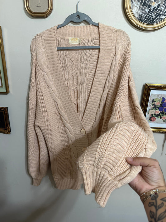 Small Peachy Oversized Cardigan
