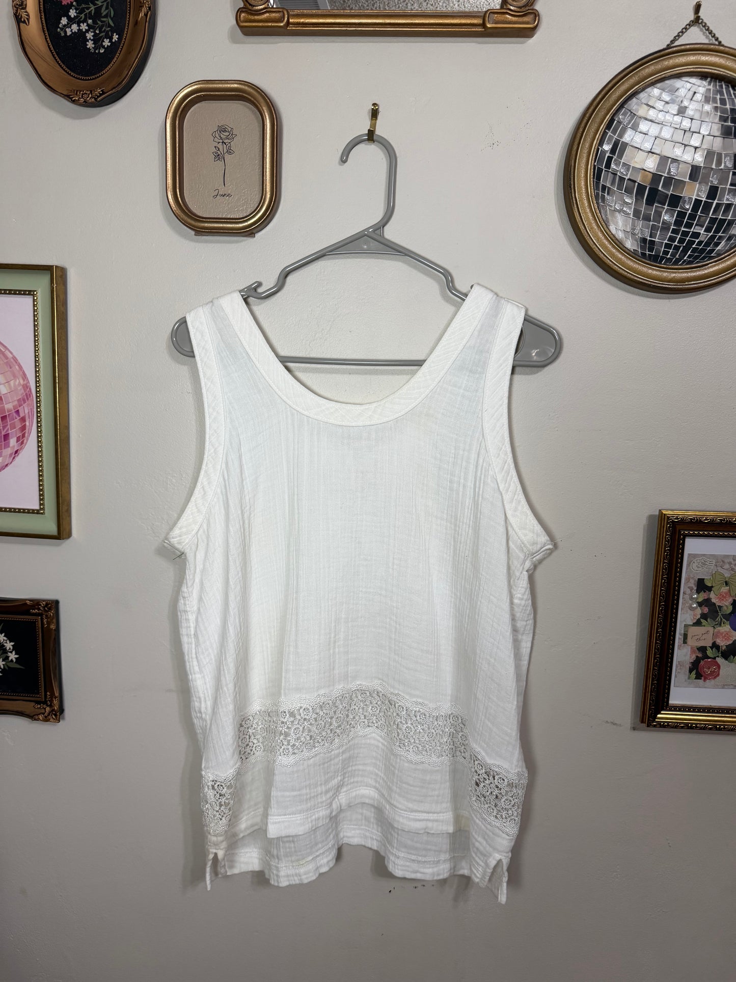 Large White Tank Top