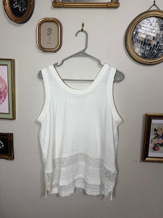 Large White Tank Top