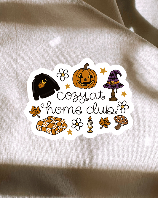 Cozy At Home Club Sticker