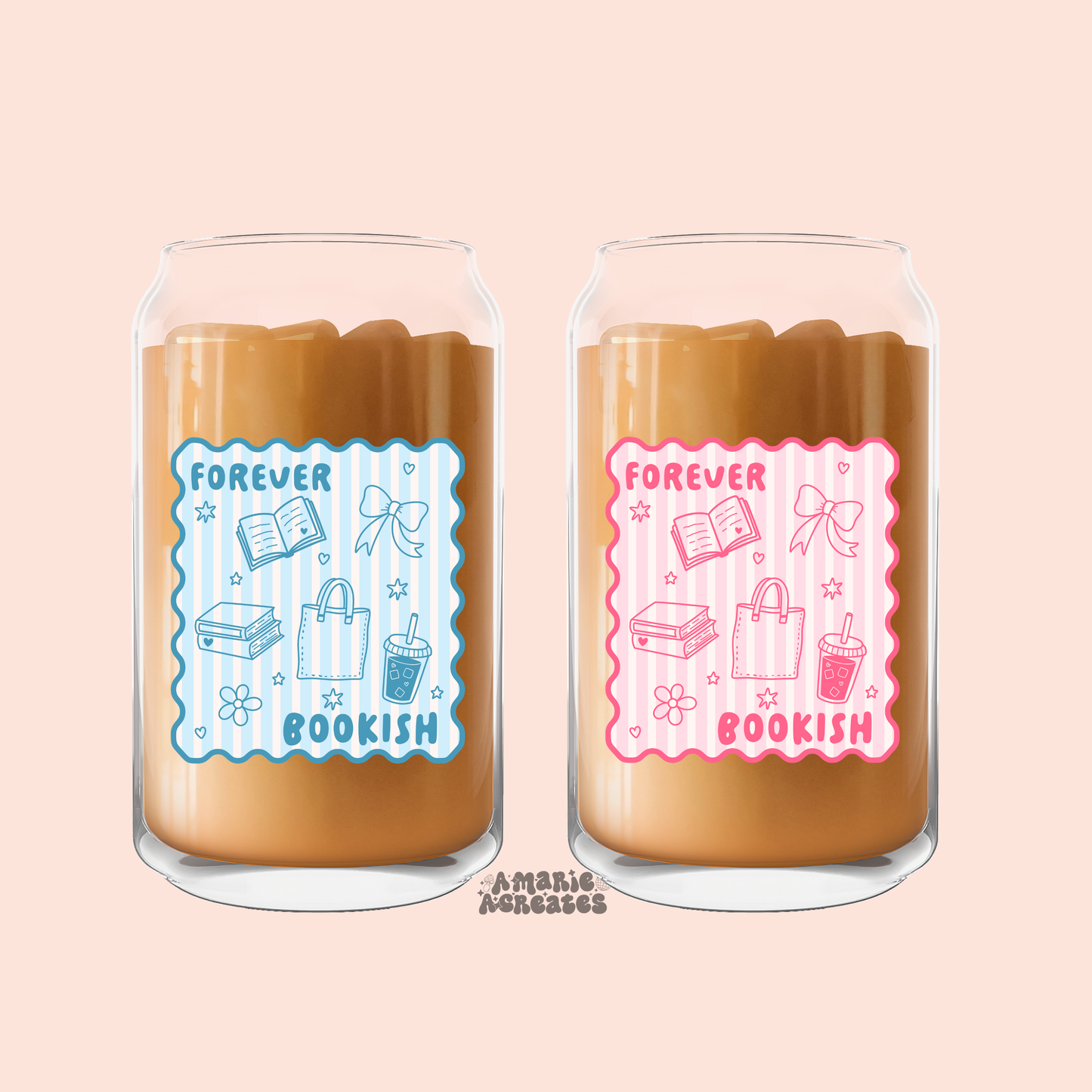 Forever Bookish Glass Cup