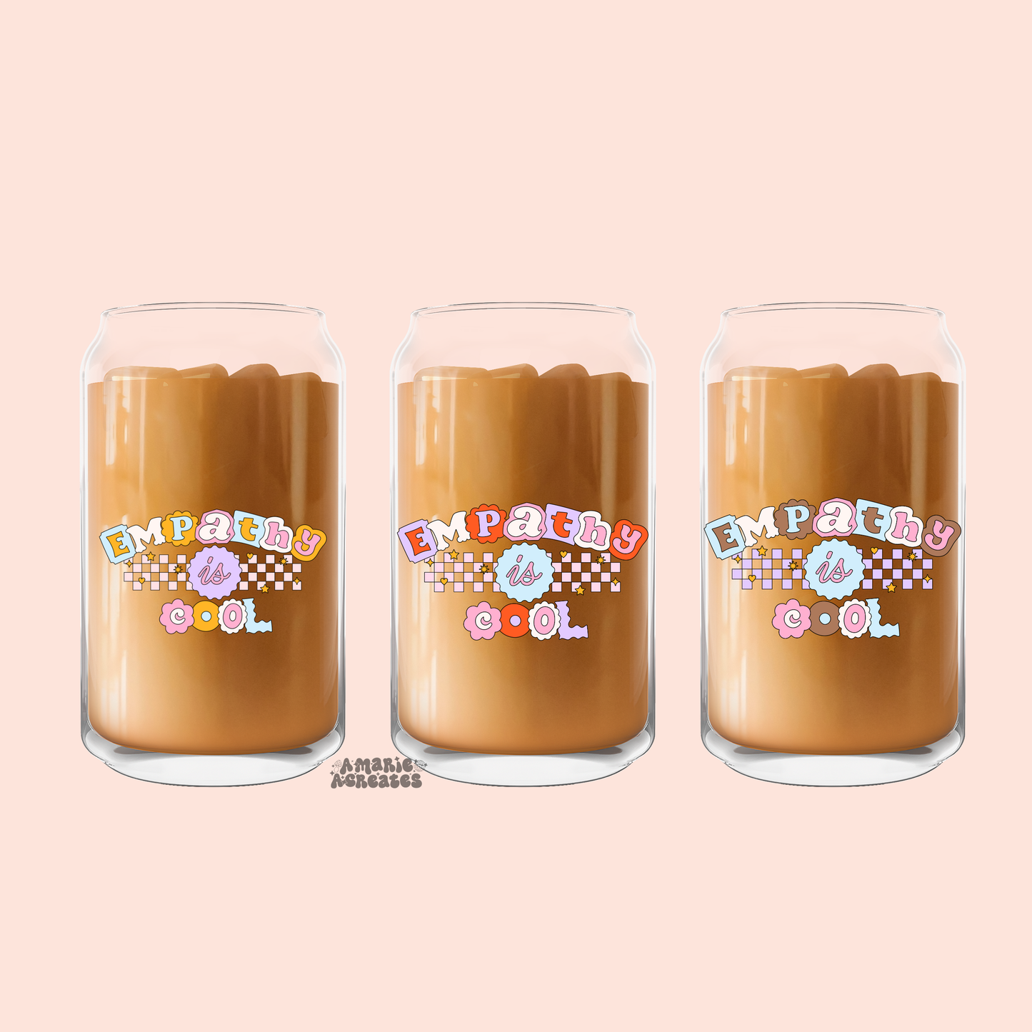 Empathy Is Cool Glass Cup