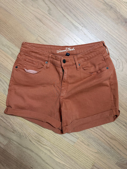 10/30 Burnt Orange High Rise Midi Shorts