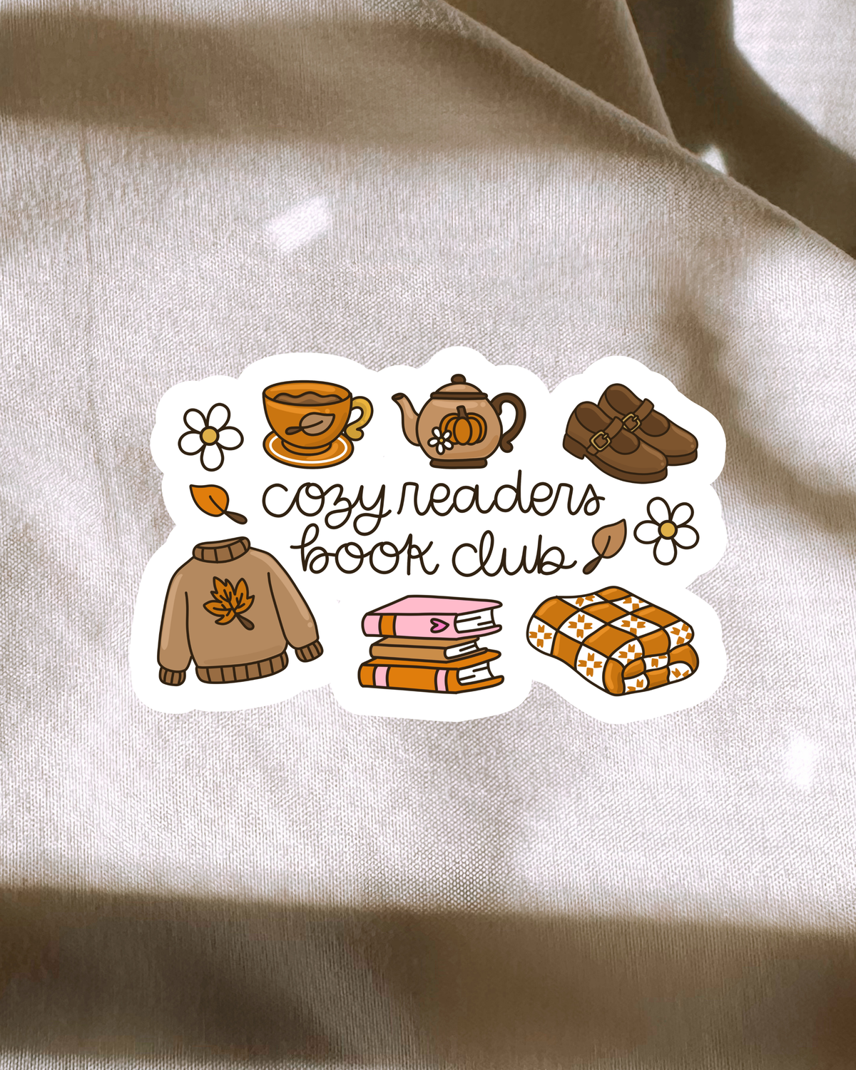 Cozy Readers Book Club Sticker