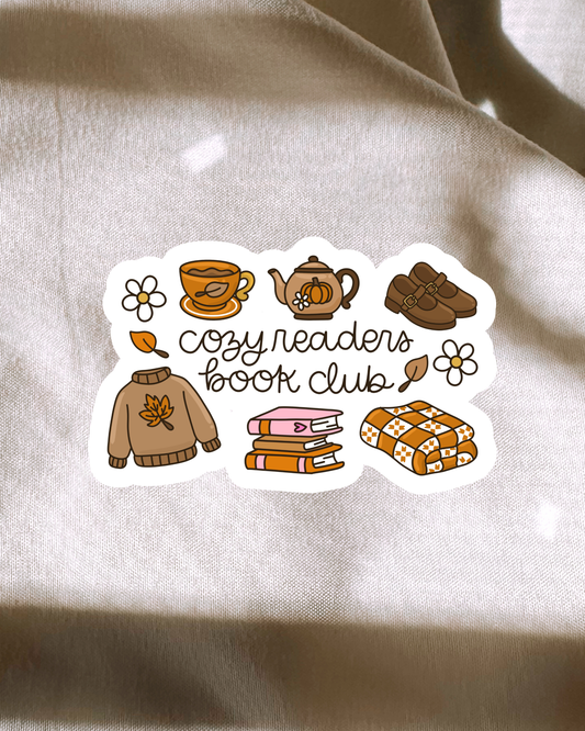 Cozy Readers Book Club Sticker
