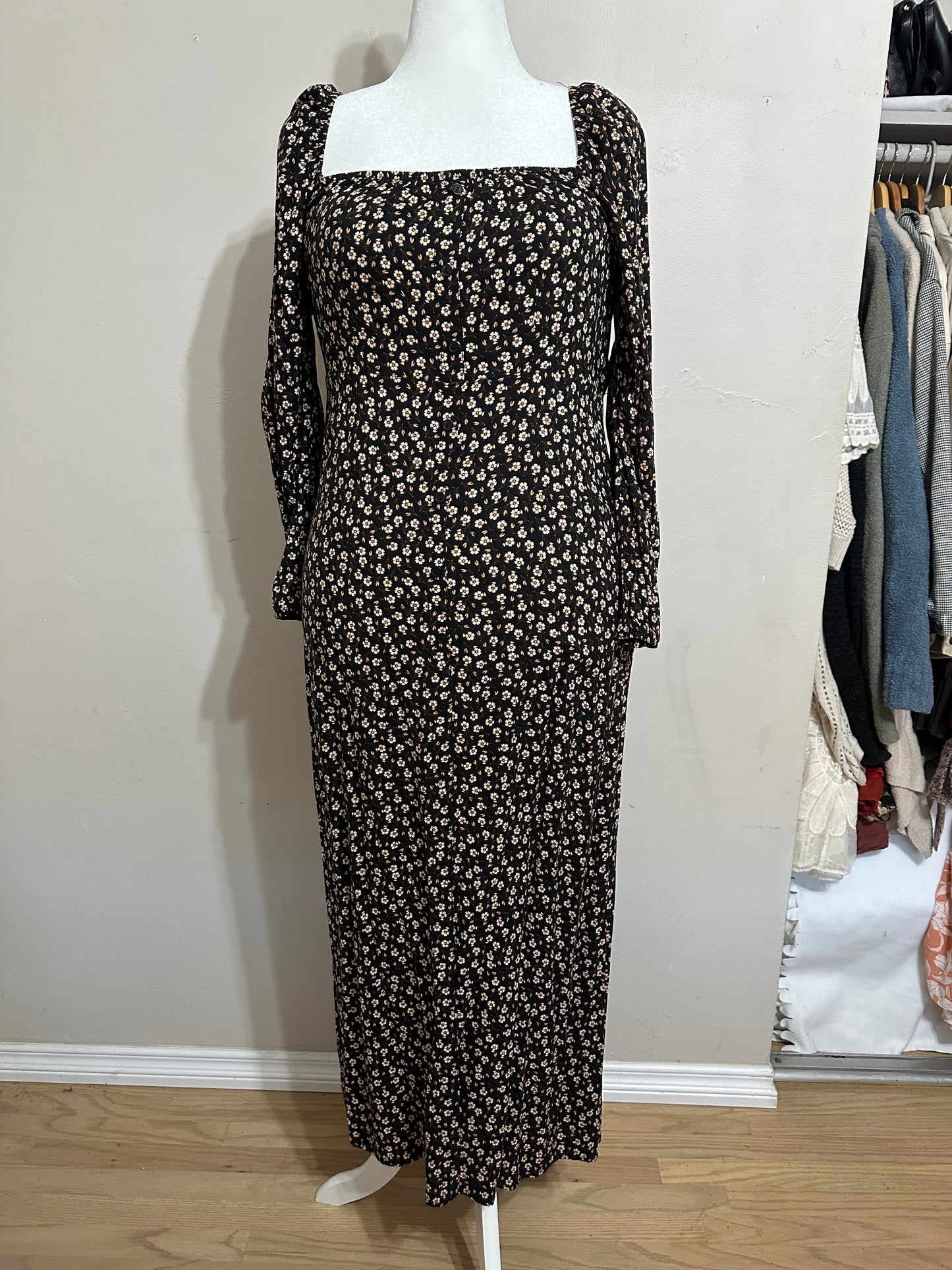 Large Long Sleeve Floral Dress