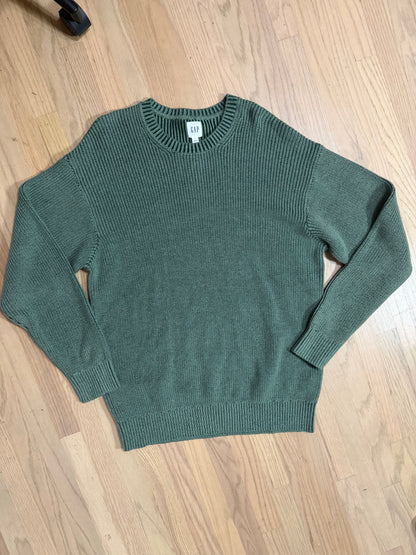Large NWT Green Ribbed Sweater