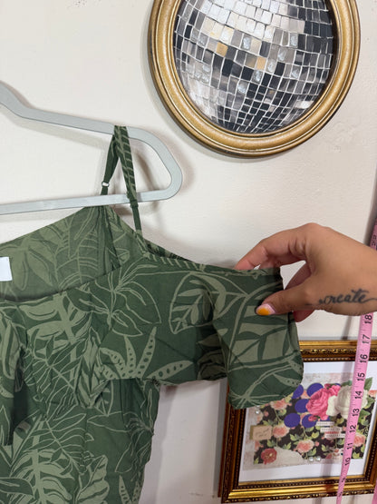 Large Green Tropic Tank Top