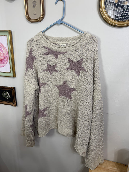 Large Star Popcorn Sweater