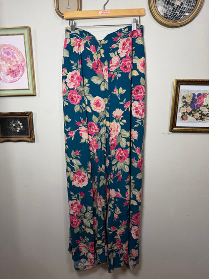 3x Floral Wide Leg Pants