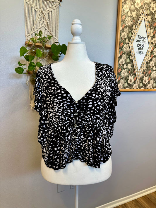 0X Black Speck Top
