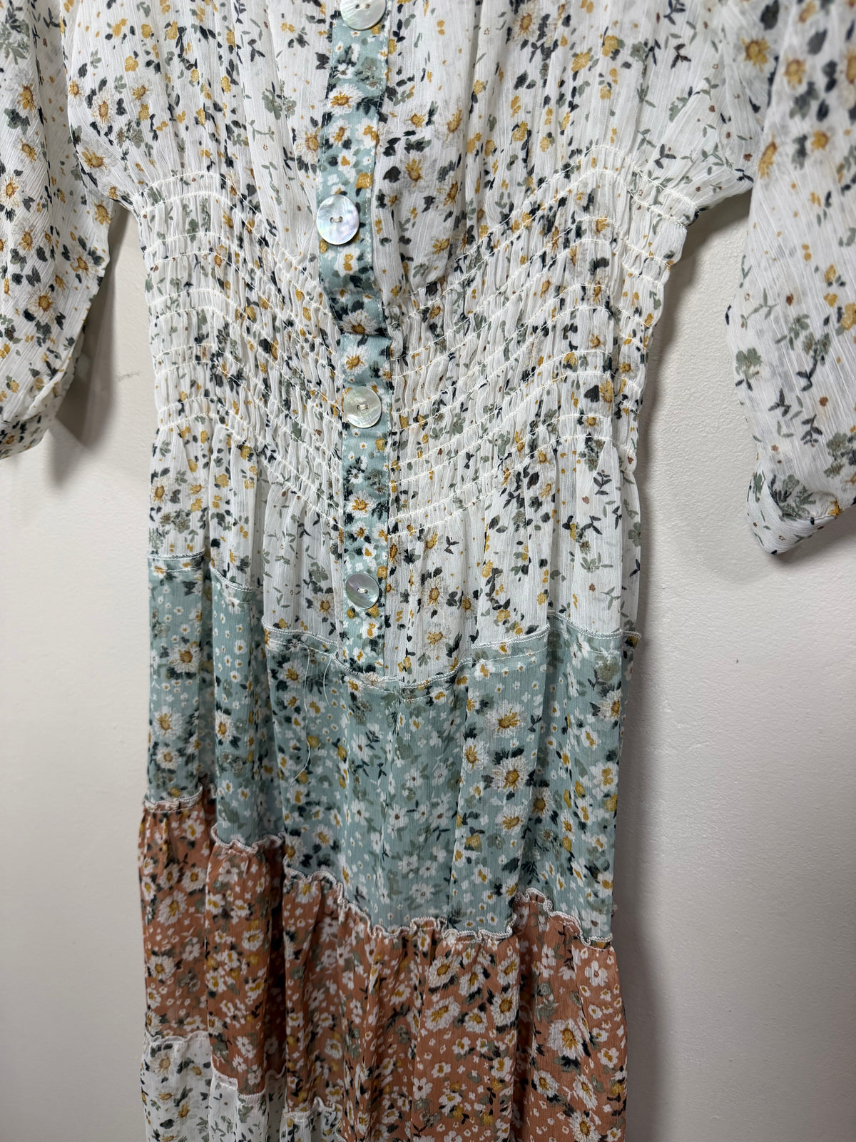 XL Floral Knee-Length Midi Dress
