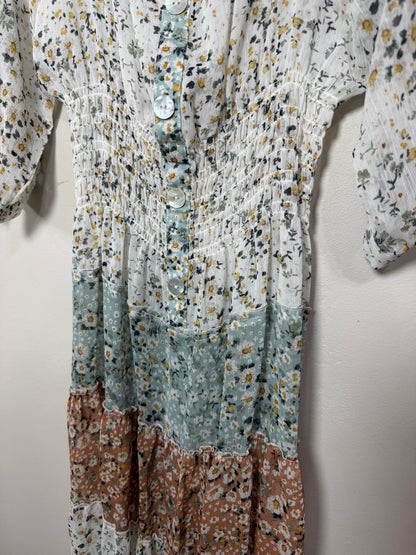 XL Floral Knee-Length Midi Dress