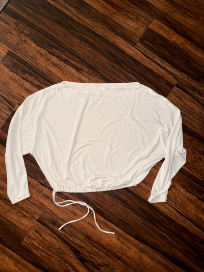 Small Athleta Creamy Wider Collar Top w/ Tie band