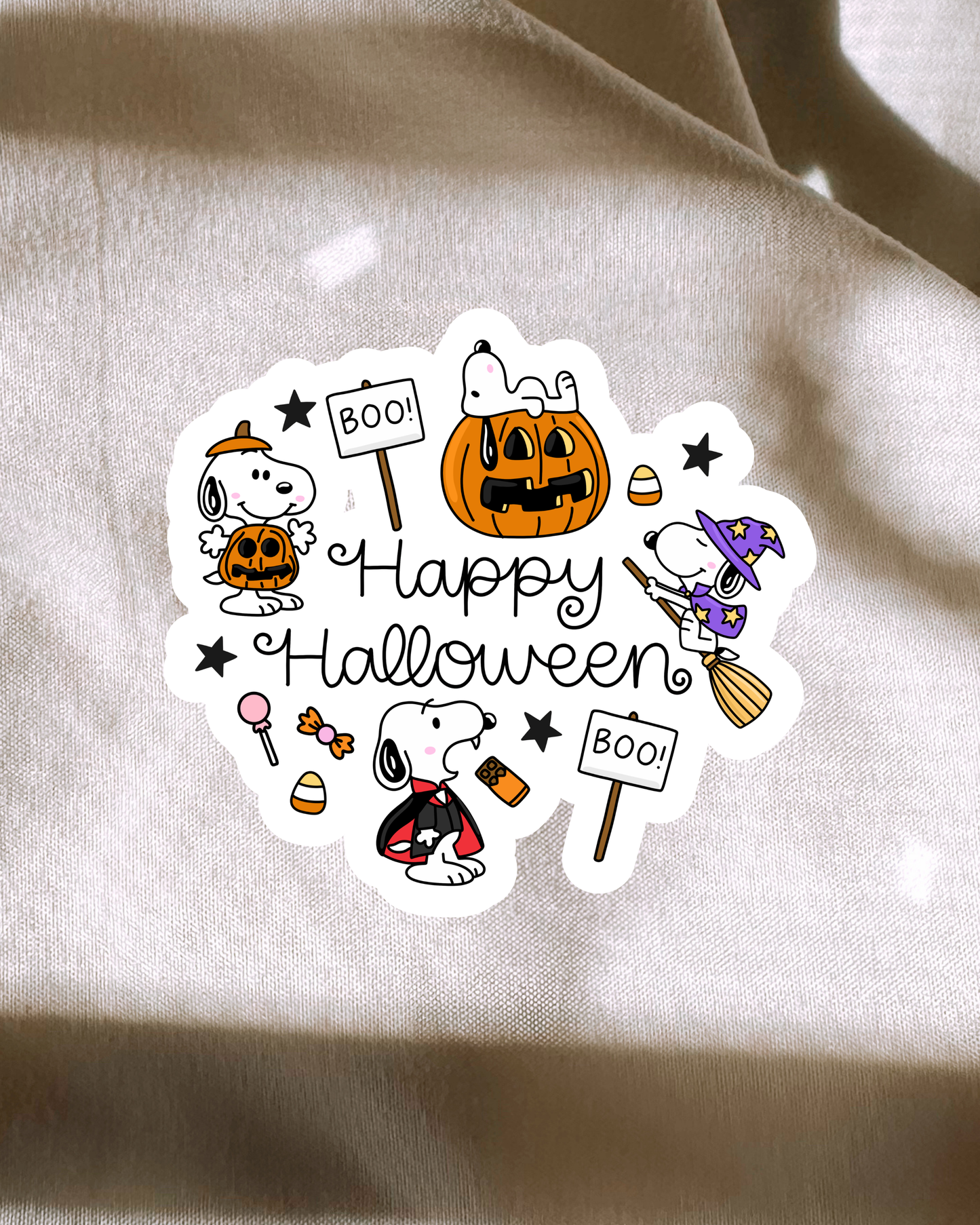 Happy Halloween Snoopy Sticker
