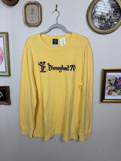 Large NWOT Disneyland 70s Embroidered Long Sleeve