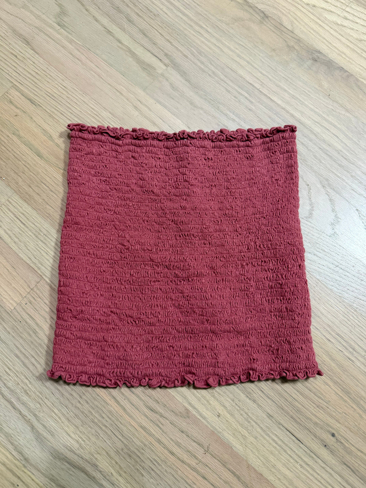 Large Mauve Smocked Tube Top