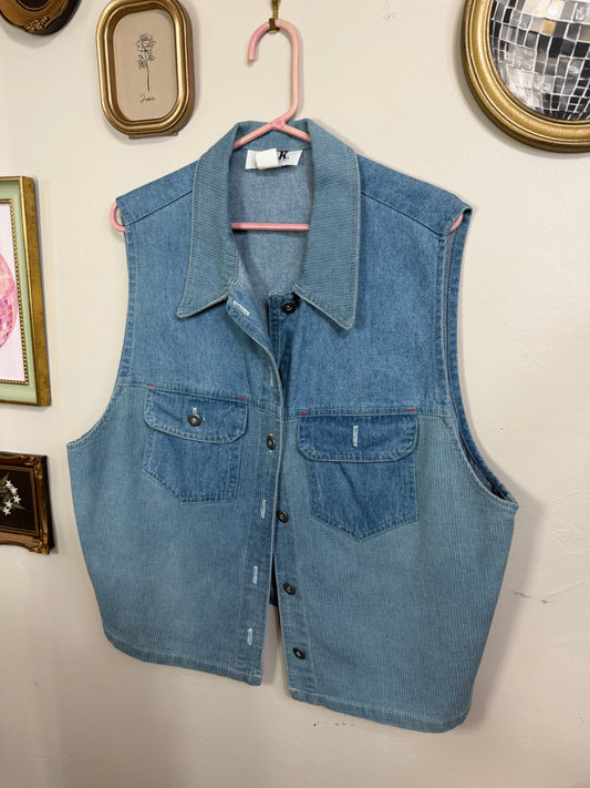 1x Denim Corduroy Vest