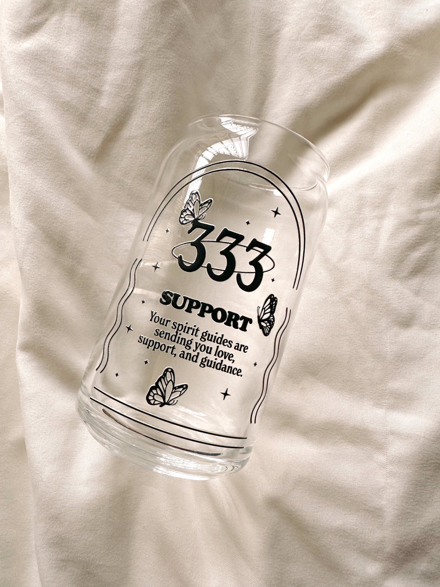 Angel Numbers Glass Cup