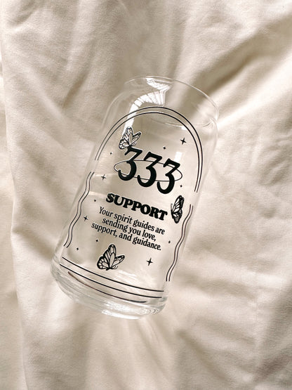 Angel Numbers Glass Cup