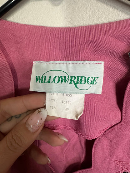 Size 4 Vintage 1980s Pink Wiggle Sheath Dress