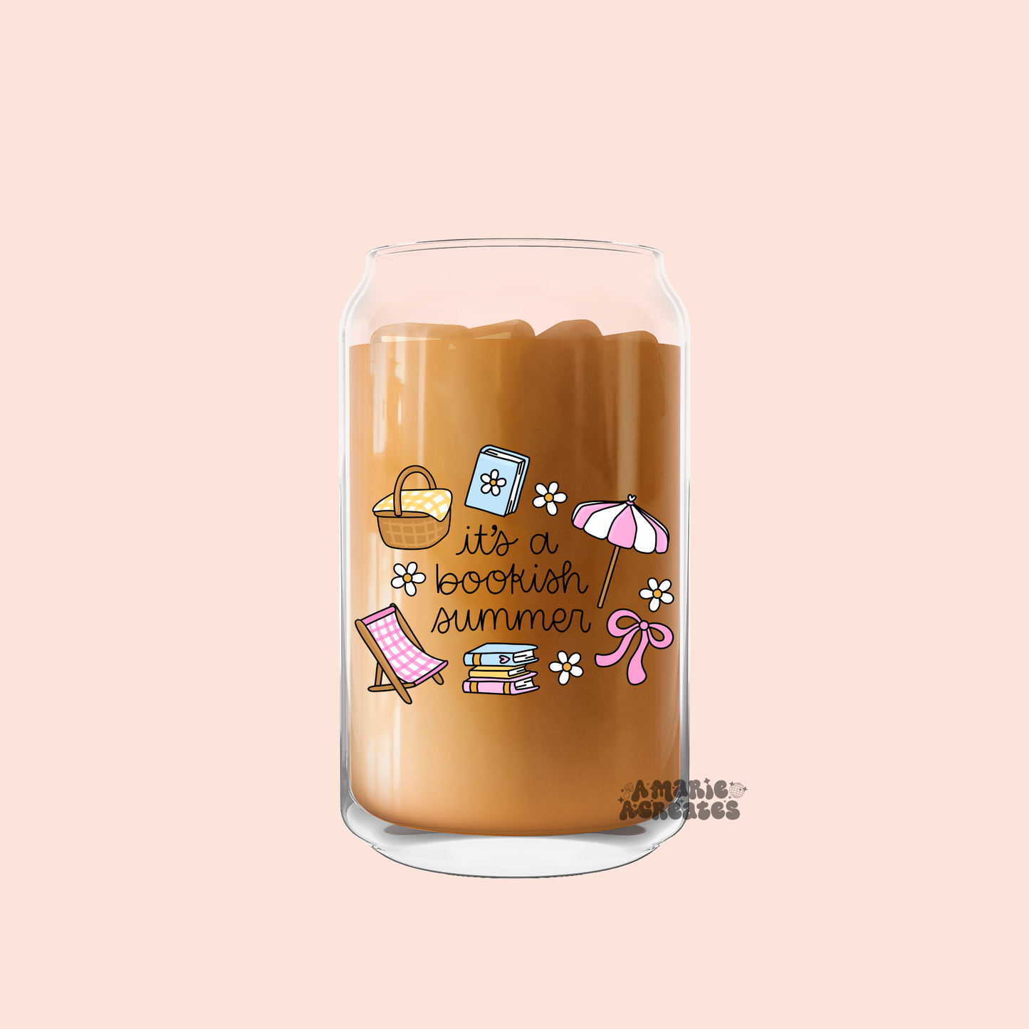 Its A Bookish Summer Glass Cup