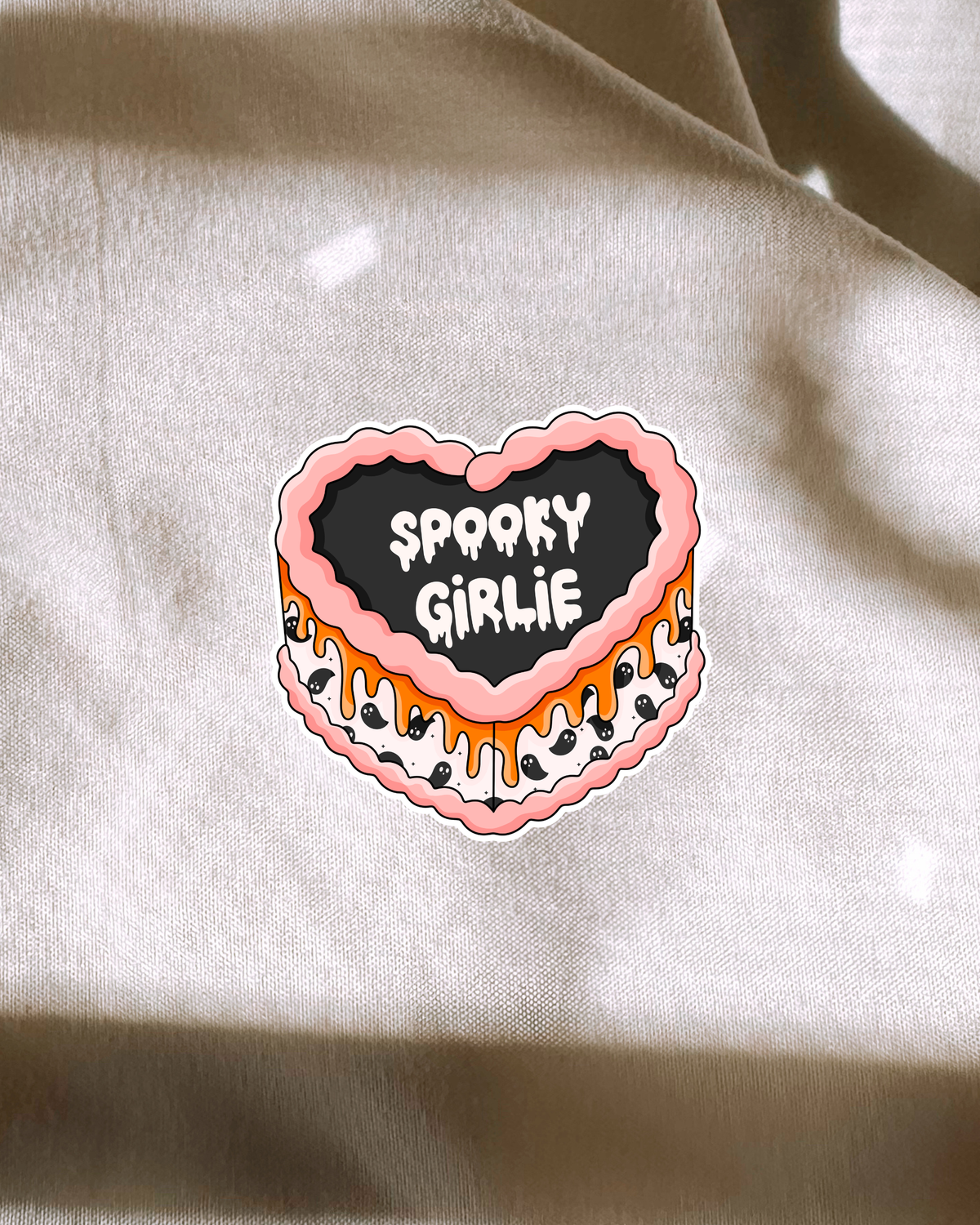 Spooky Girlie Vintage Cake Sticker