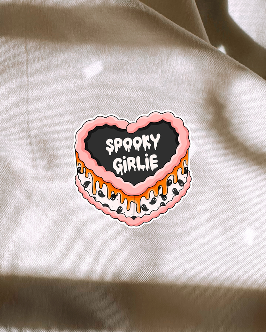 Spooky Girlie Vintage Cake Sticker