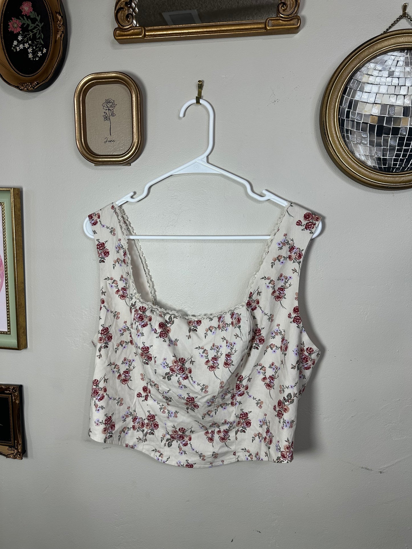 Large Floral Corset Tank