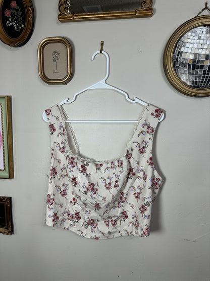 Large Floral Corset Tank
