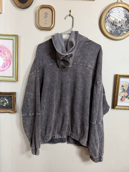 2x Charcoal Acid Wash Zip Up Jacket