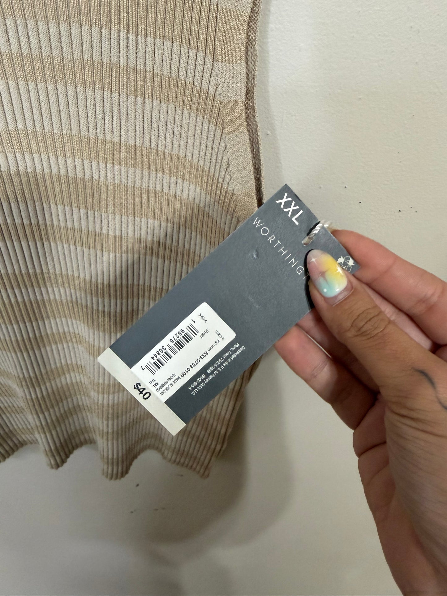 XXL NWT Mockneck Neutral Tank