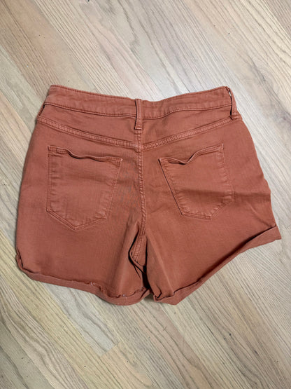 10/30 Burnt Orange High Rise Midi Shorts