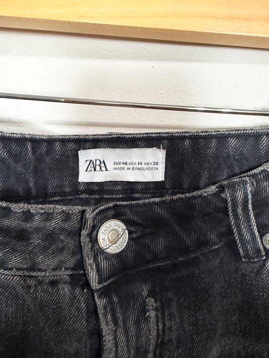 Size 14 Black Distressed Shorts