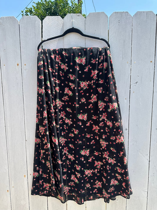 Size 24 Floral Maxi Skirt