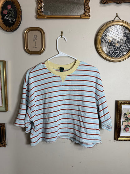 Medium Striped Crop Top Tee