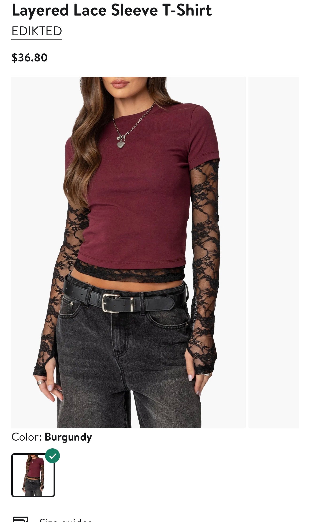 XS Burgundy Lace Top