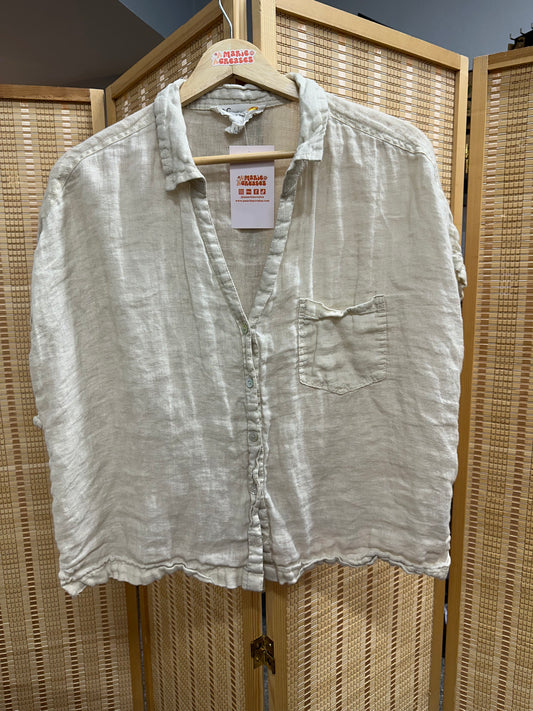 XL Linen Crop Top