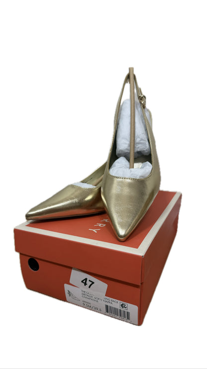 Size 9.5 NWT Katy Perry Gold Kitten Heels
