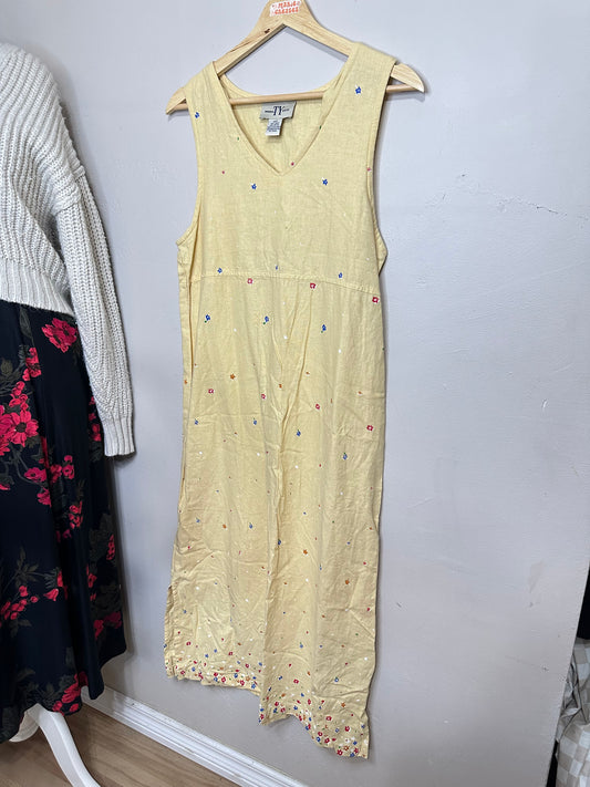 10 Petite Yellow Flower Dress
