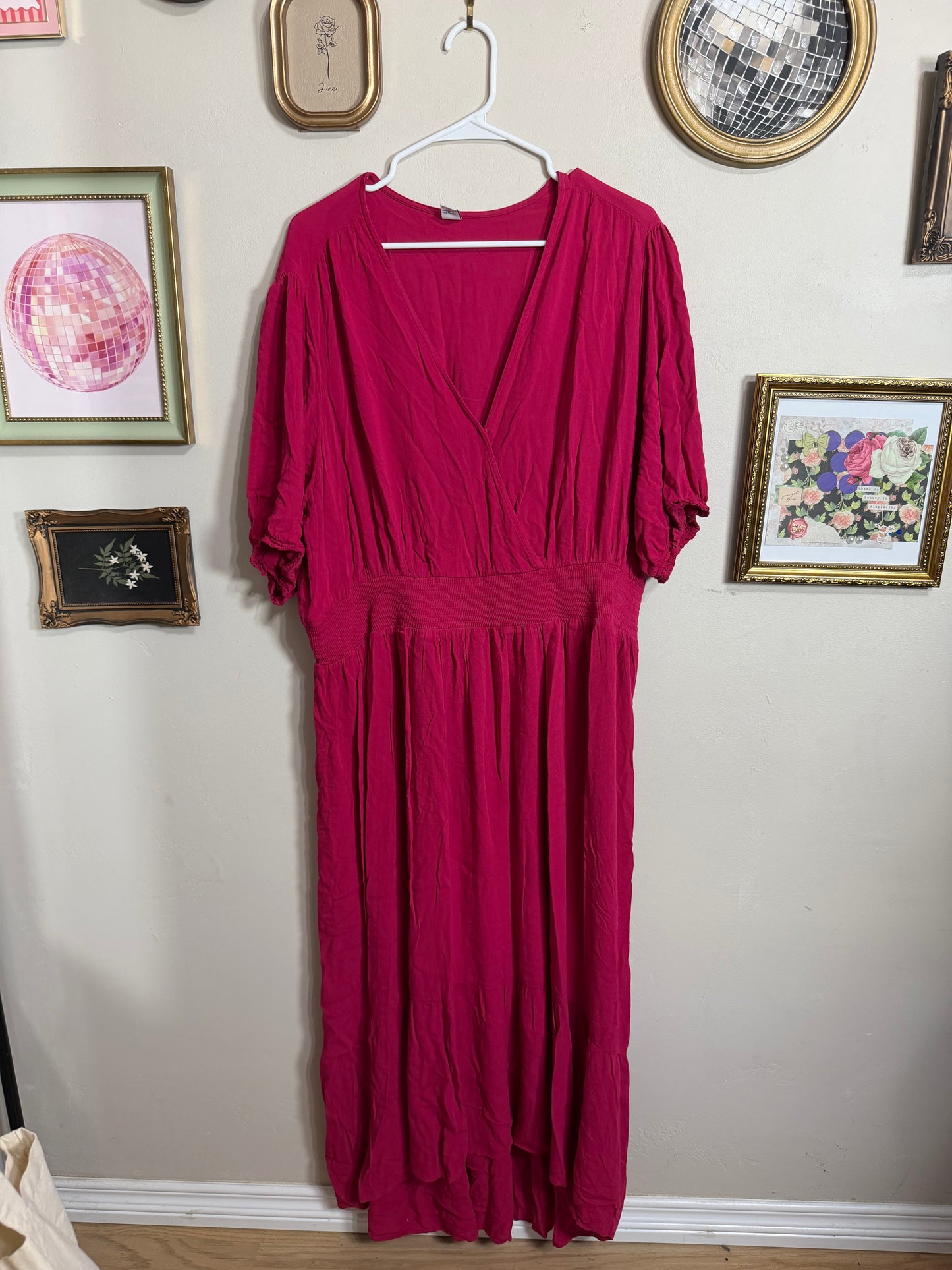 XXL Hot Pink Maxi Dress