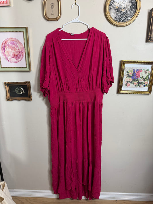 XXL Hot Pink Maxi Dress