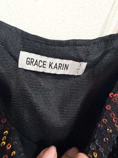 Large Sequins Going Out Tank Top *small call out
